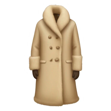 long beige fur coat sticker