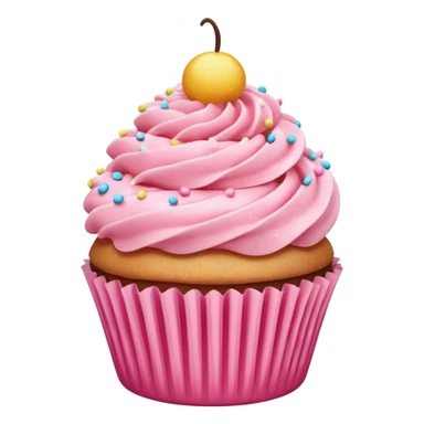 Cupcake with pink icing sticker