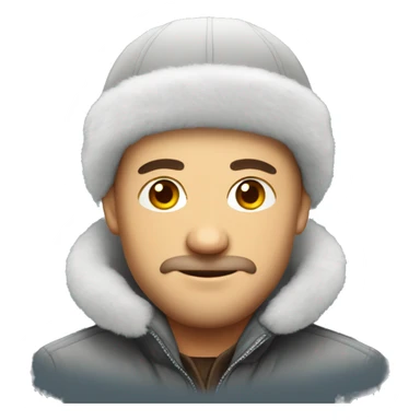 russian man in ushanka sticker