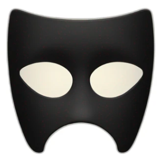 black mask with letters FM on the mask sticker