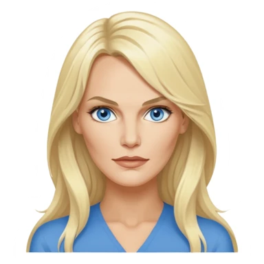 Daryl Hannah with blue eyes, long hair sticker