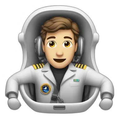 man in cockpit sticker
