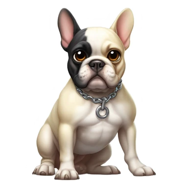 french bulldog wearing chain sticker