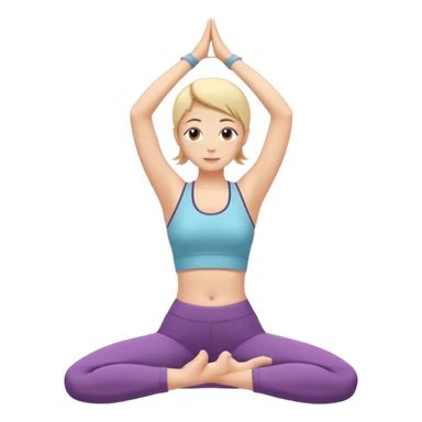 Practicing yoga sticker