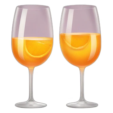 Two glasses of orange wine are toasting sticker