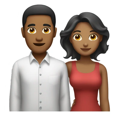 Filipino Man and Haitian Woman Couple sticker