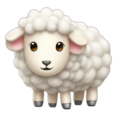 Cute sheep with turbocharger sticker