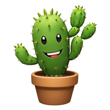 Spike character from Brawl Stars, a cactus with a smiley face sticker