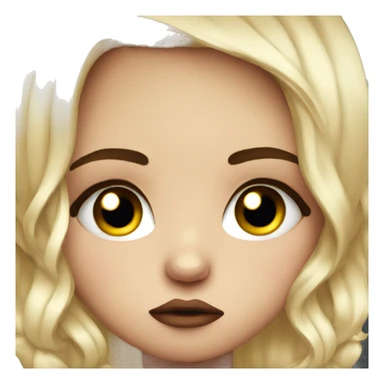 sad girl cute lashes big lips crying  sticker