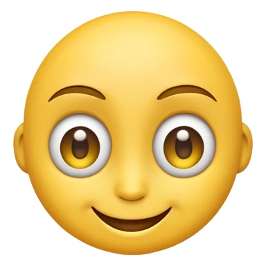 Emoji smirking with big eyes sticker