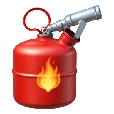 red american gas canister pouring sticker