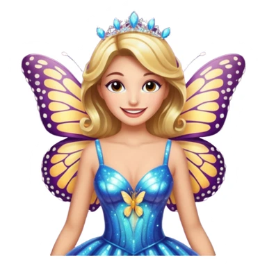 the miss  pageant butterfly dress winner lady sticker