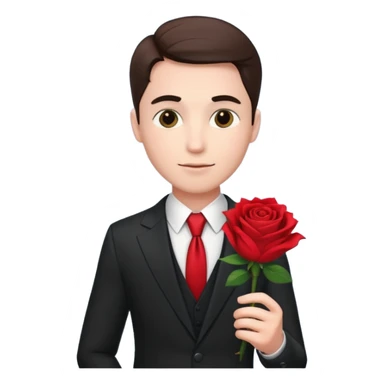 the godfather, classic suit and rose sticker
