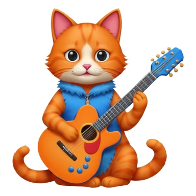 red-cat-with-blue-guitar sticker