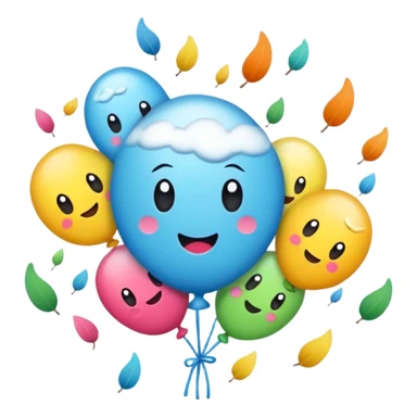 Konfetti in der luft sticker