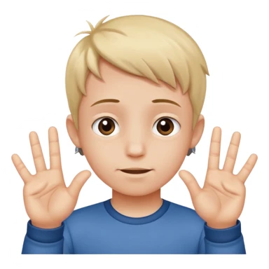 A kid with a little Mark above his head saying six seven with hands with six seven sticker