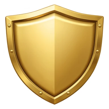 Gold shield with trophy shine sticker