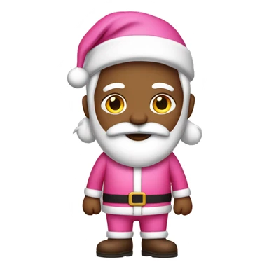 santa in a pink jumpsuit sticker