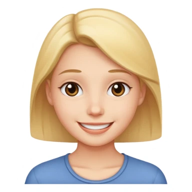 Touching smile sticker