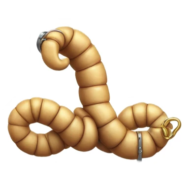 Worm in handcuffs sticker