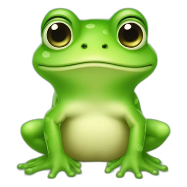 Grenouille kawaii avec un champion sur la tête sticker