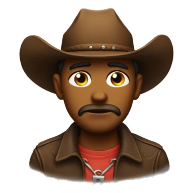 cowboy emoji looking sad sticker