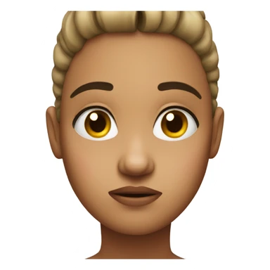 Annoyed girl face sticker