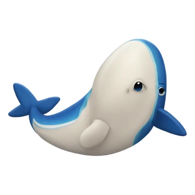 Ballena triste azul sticker