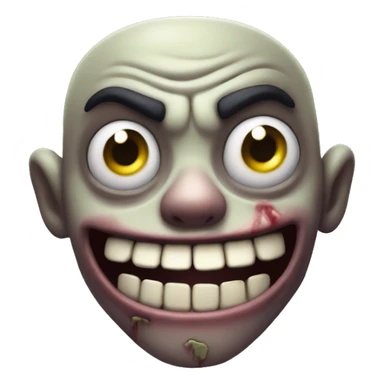 CARA DE ZOMBIE PVZ SONRIENTE CON  UN DIENTE sticker