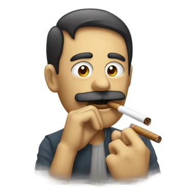 esqueleto fumando sticker