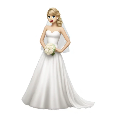 Taylor Swift dressed as a bride sticker