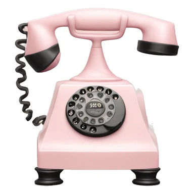 Pale pink 20th century telephone sticker