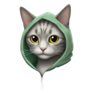 a cat with a nirvana hooodie on a street hes cool af he is also an emblem  sticker