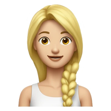 3d девушка брюнетка с зелеными глазами одета в синюю худи sticker