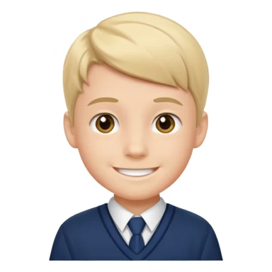 Boy wearing school uniform sticker