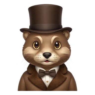 Otter wearing a  monocle sticker