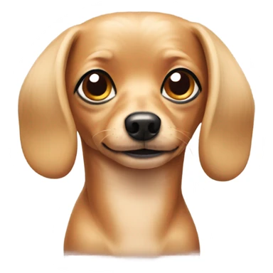 Chiweenie with a wig on sticker