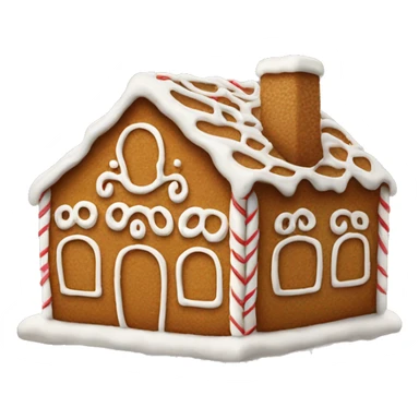 Plain gingerbread house with only white frosting sticker