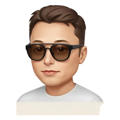 Elon musk with black sunglasses sticker