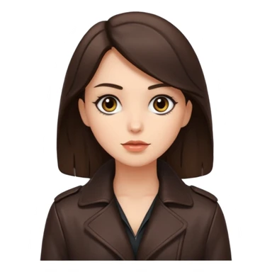 brunet in cuir coat sticker