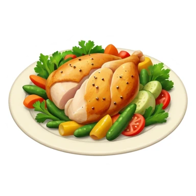 Meal with protein chicken and veggies sticker