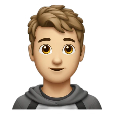 Garçon manche courte cheveux court énorme nez sticker