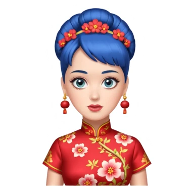Katy Perry, wearing cheongsam sticker