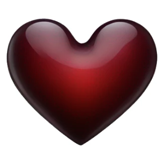 dark red glass heart sticker