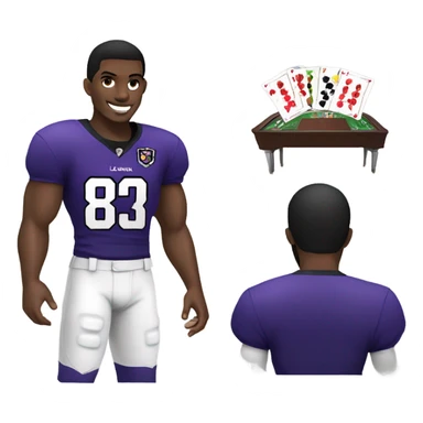 blackjack table with lamar jackson sticker