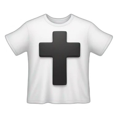 T shirt with cross on it sticker