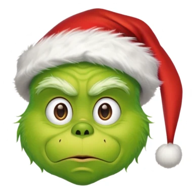 The grinch with santa hat sticker