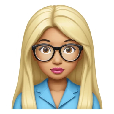 Rapper Nicki Minaj wear glasses sticker