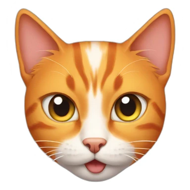 badass orange japanese cat with surprised emotion sticker