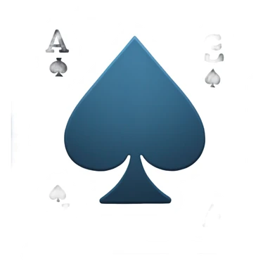 Ace of spades card in solid blue color sticker